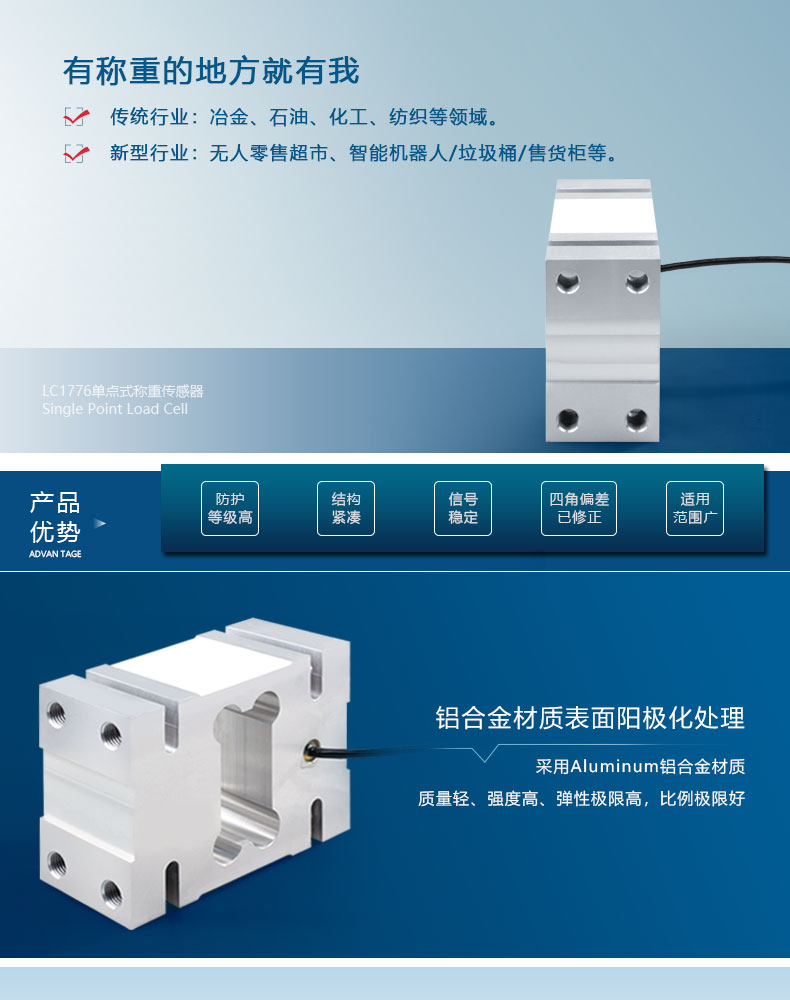 平行梁稱重傳感器