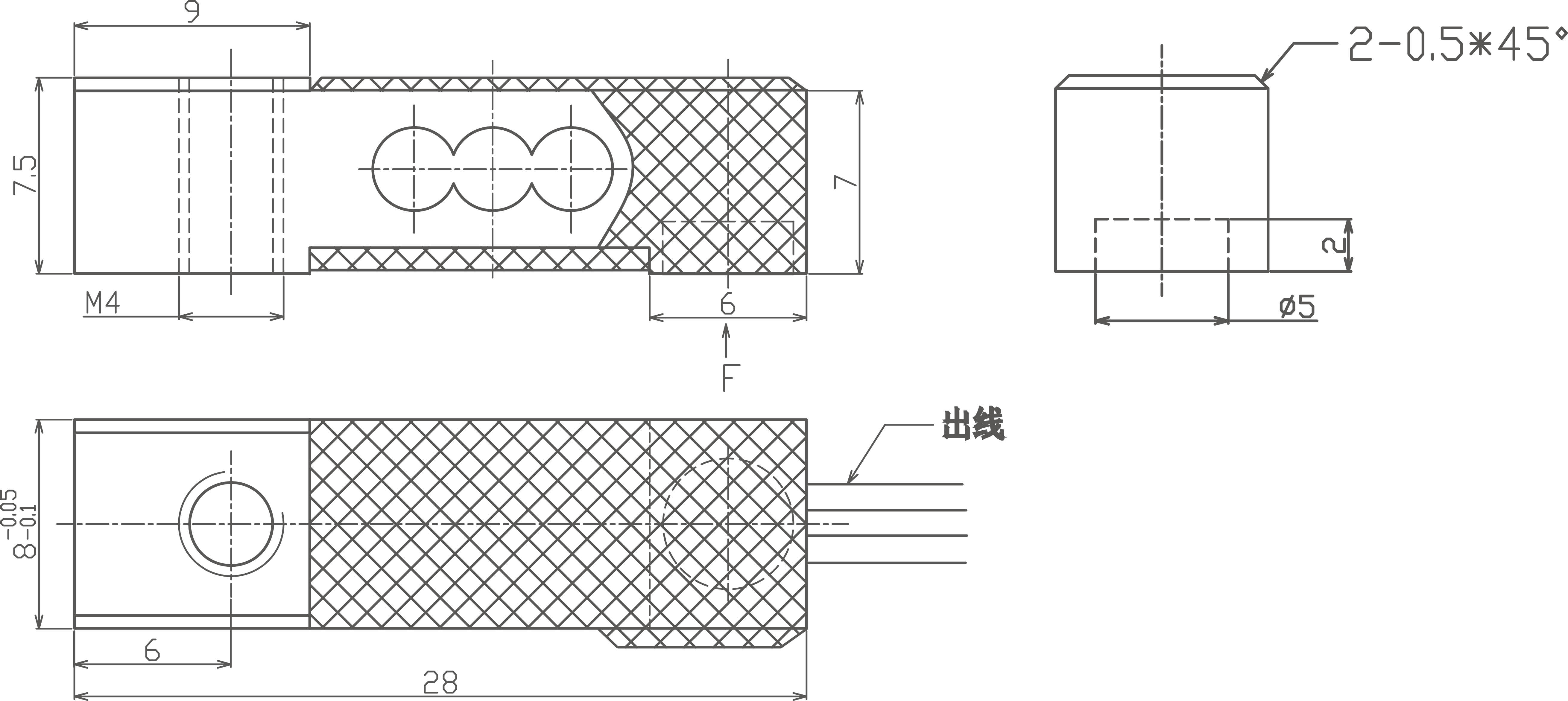 稱重傳感器外形尺寸